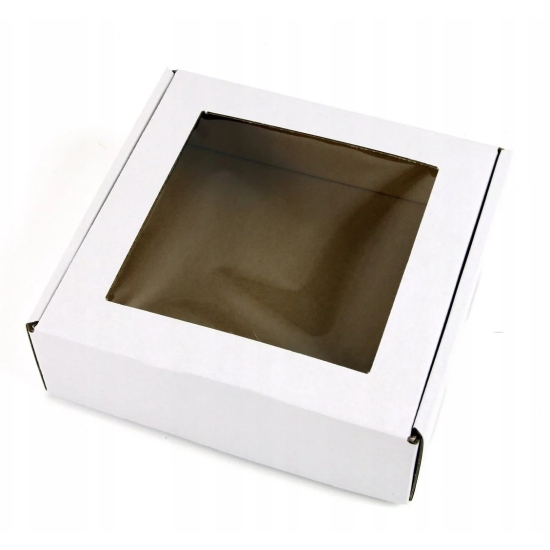 Karton fasonowy Z OKIENKIEM 30x25x 7 cm 10szt. biały